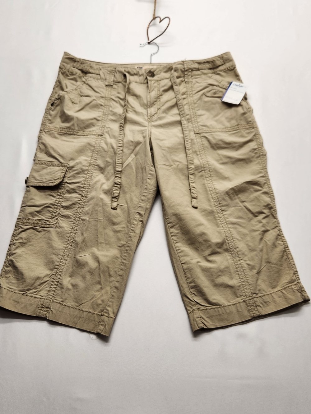 ⭐️Faded Glory Stretch Cargo Capri Pants 16W Vallejo Tan Utility Gorpcore Y2K